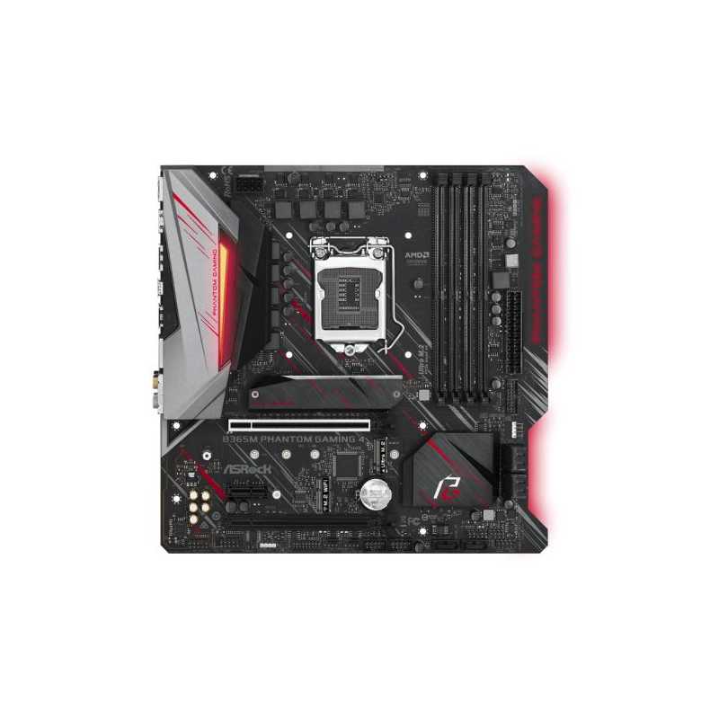 Asrock B365M PHANTOM GAMING 4, Intel B365, 1151, Micro ATX, DDR4, CrossFire, HDMI, DP, RGB Lighting, M.2