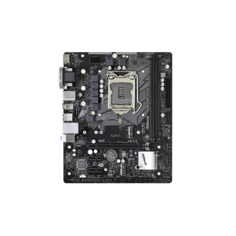 Asrock B460M-HDV, Intel B460, 1200, Micro ATX, 2 DDR4, VGA, DVI, HDMI, M.2