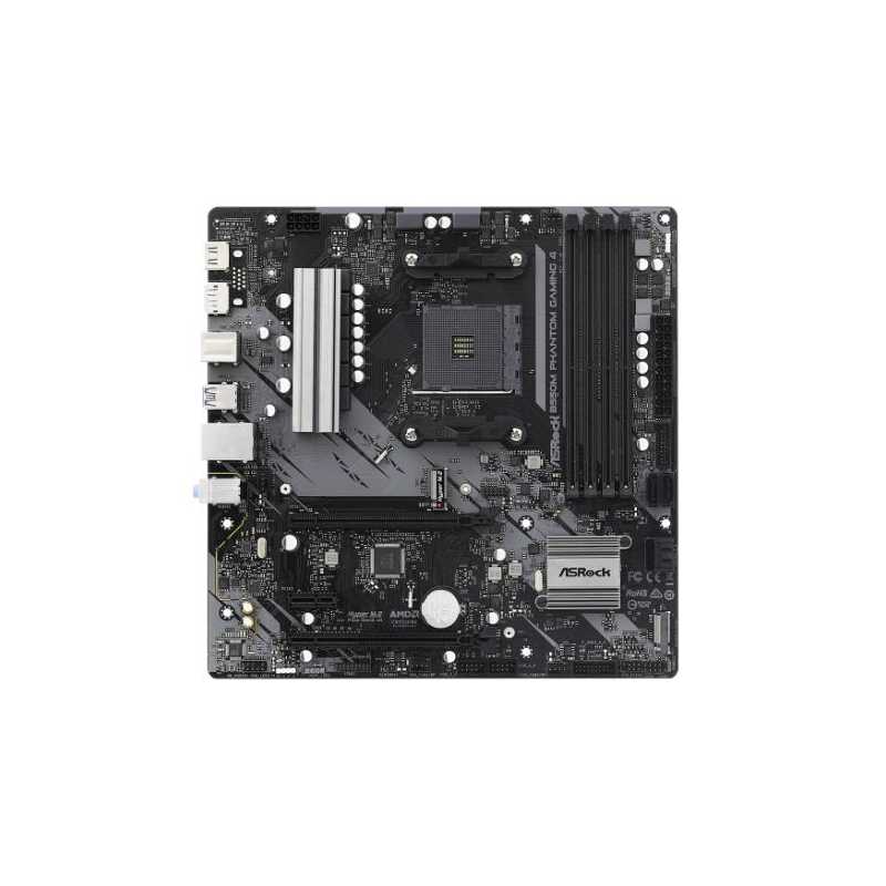 Asrock B550M PHANTOM GAMING 4, AMD B550, AM4, Micro ATX, 4 DDR4, HDMI, DP, XFire, PCIe4, M.2