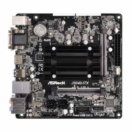 Asrock J5040-ITX, Integrated Intel Quad-Core J5040, Mini ITX, DDR4 SODIMM, VGA, DVI, HDMI