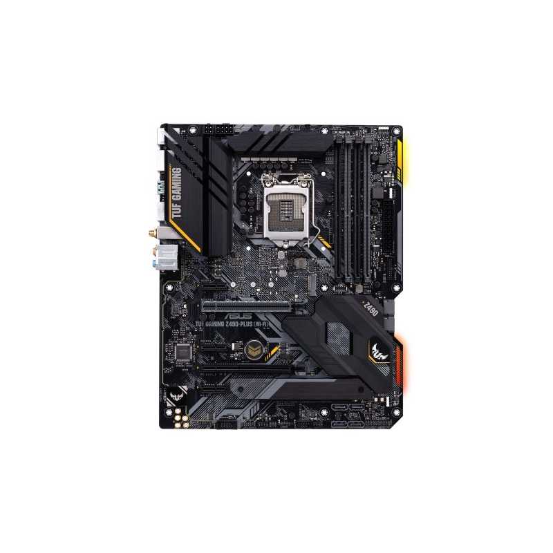 Asus TUF GAMING Z490-PLUS (WI-FI), Intel Z490, 1200, ATX, 4 DDR4, XFire, HDMI, DP, AX Wi-Fi, RGB Lighting, M.2