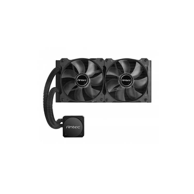 Antec H1200 PRO Liquid CPU Cooler, 240mm Radiator, 12cm Blue LED Fans, High Performance Pump