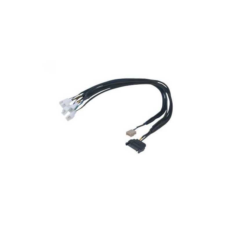 Akasa FLEXA FP5S Smart PWM Cable for 5 PWM Case Fans and Coolers, SATA Power