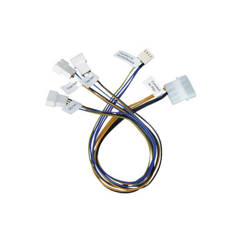 Akasa PWM Splitter - Smart Fan Cable, 4-pin, 3 x PWM Fans from 1 x  Motherboard Header