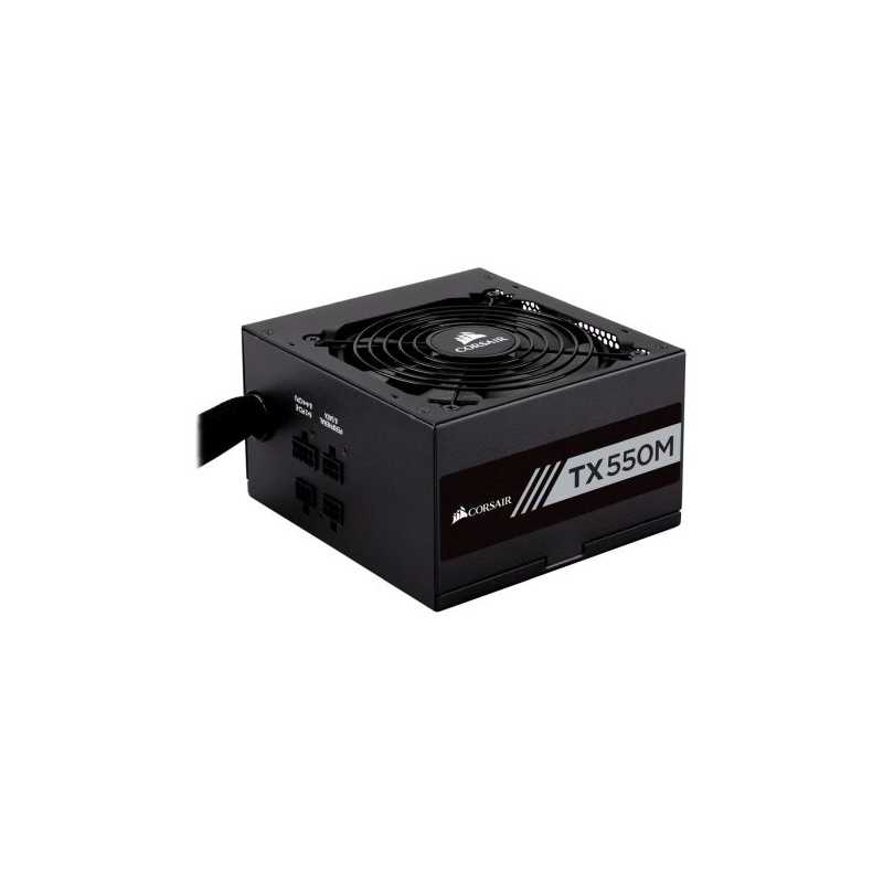 Corsair 550W Enthusiast TX-M Series TX550M PSU, Rifle Bearing Fan, Semi-Modular, 80+ Gold	