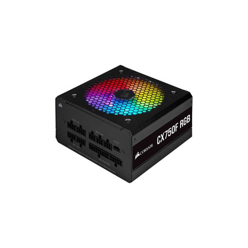 Corsair 750W CX-F RGB Series CX750F PSU, Fully Modular, Rifle Bearing Fan, 80+ Bronze, RGB Fan