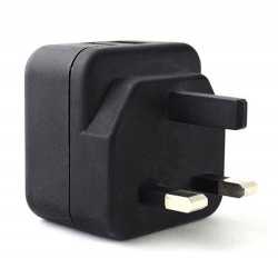 Pama 3-pin Plug Dual USB-A Charger, 2 AMP