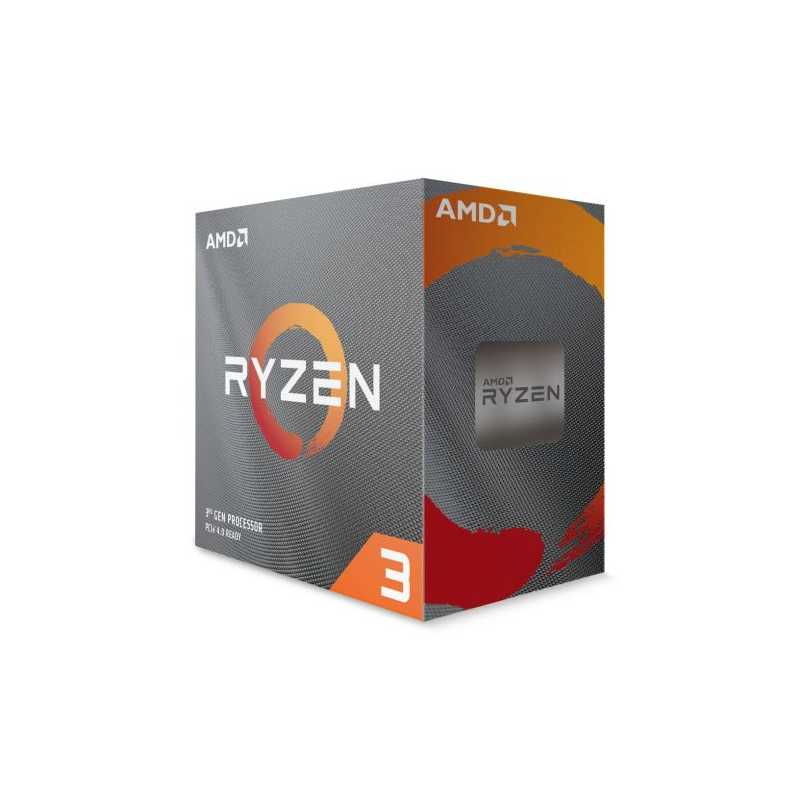 AMD Ryzen 3 3100 CPU with Wraith Stealth Cooler, AM4, 3.6GHz (3.9 Turbo), Quad Core, 65W, 18MB Cache, 7nm, 3rd Gen, No Graphics,