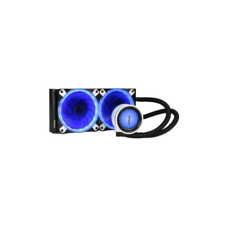 Antec Mercury 240 Liquid CPU Cooler, 240mm Radiator, 12cm PWM Fan - Temp Indicating LED Colours