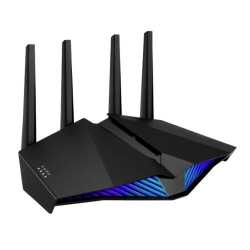Asus (RT-AX82U) AX5400 (574+4804Mbps) Wireless Dual Band RGB Router, Mobile Game Mode, 802.11ax, AiMesh, Lifetime Free Internet 
