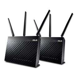 Asus AiMesh AC1900 Whole-Home Wi-Fi System 2 Pack - 2 x RT-AC67U Routers, Dual Band, GB, App Management