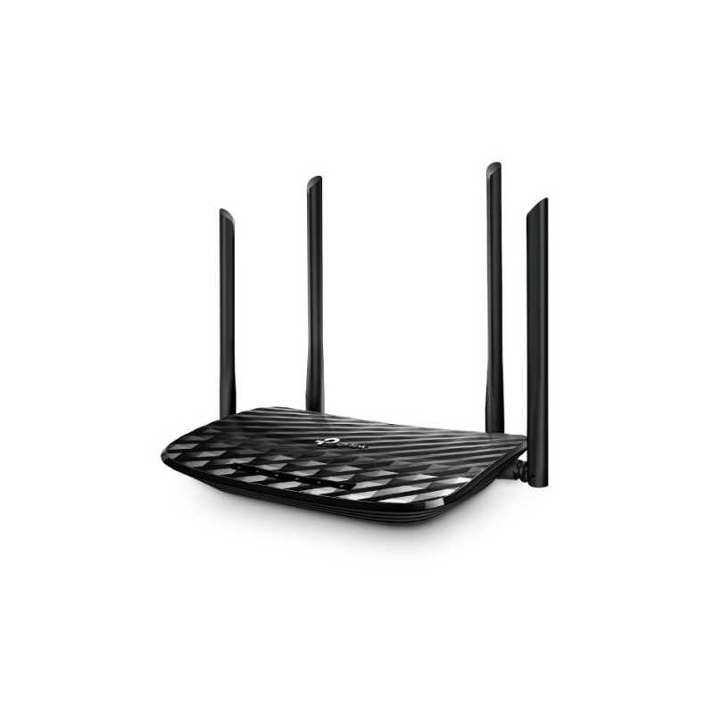 TP-LINK (Archer C6), AC1200 (867+300) Wireless Dual Band GB Cable Router, 4-Port, MU-MIMO, Access Point Mode