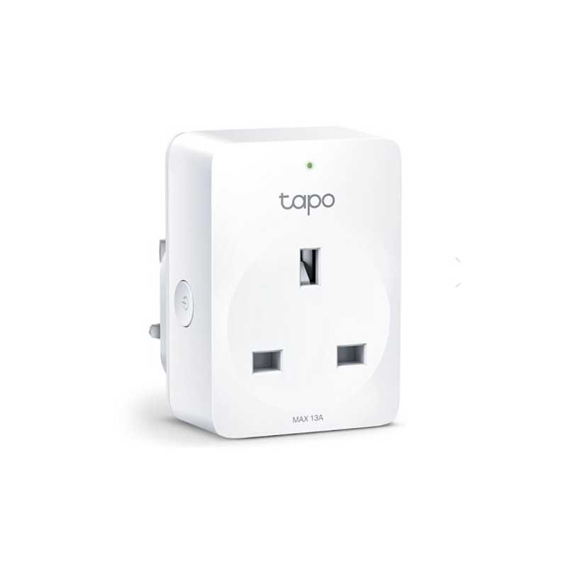 TP-LINK (TAPO P100) Mini Smart Wi-Fi Socket, Remote Access, Scheduling, Away Mode, Voice Control