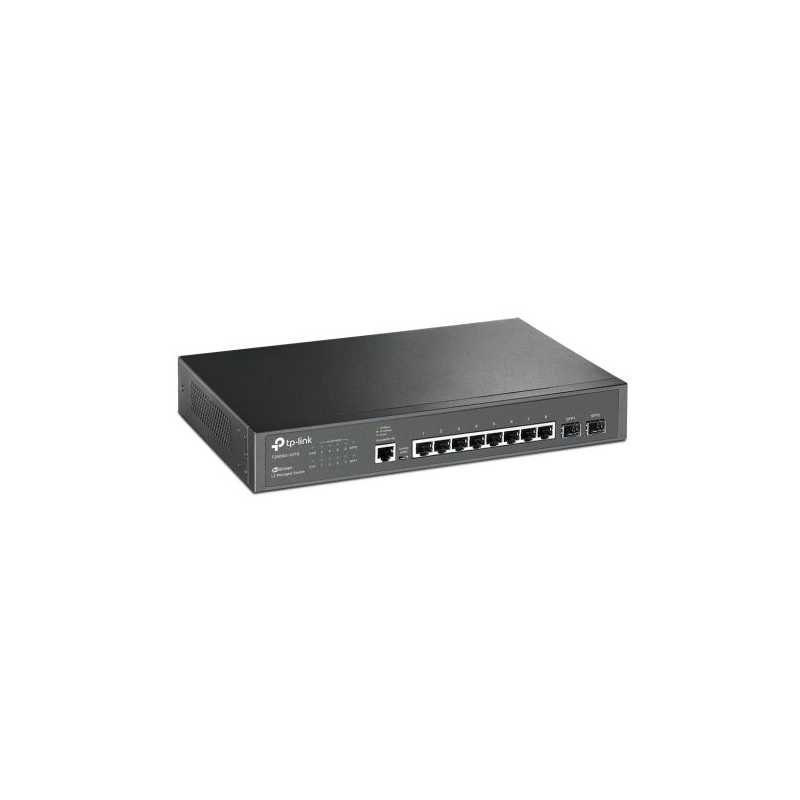 TP-LINK (T2500G-10TS) 8-Port JetStream Gigabit L2 Managed Switch with 2 SFP Slots