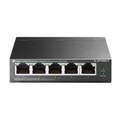 TP-LINK (TL-SF1005LP) 5-Port 10/100 Unmanaged Desktop Switch, 4-Port PoE, Intelligent Power, Steel Case