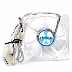 Antec TriCool 8cm Clear Case Fan, 3 Speed, 3-pin with 4-pin Adapter