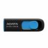 ADATA 256GB USB 3.0 Memory Pen, UV128, Retractable, Capless, Black & Blue