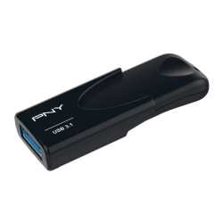 PNY 16GB USB 3.1 Memory Pen, Attache 4, Capless Sliding Design, Black