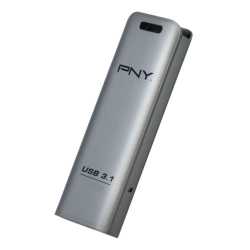 PNY 32GB USB 3.1 Memory Pen, Elite Steel, Capless Sliding Design, Durable Metal Housing