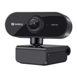 Sandberg USB Flex FHD 2MP Webcam with Mic, 1080p, 30fps, Glass Lens, Auto Adjusting, 360° Rotatable, Clip-on/Desk Mount, 5 Year