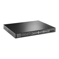 TP-LINK (TL-SG3428XMP) JetStream 24-Port Gigabit & 4-Port 10GE SFP+ L2+ Managed Switch with 24-Port PoE+, Rackmountable