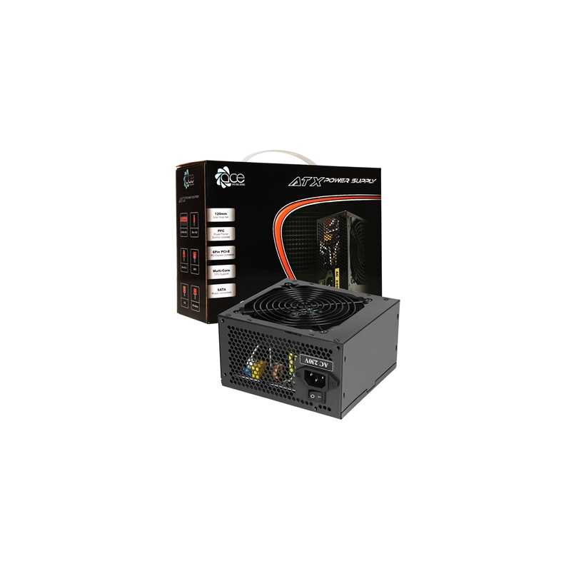 Ace A-550BR 550W 120mm Black Silent Fan PSU