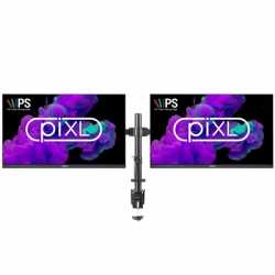 2 X piXL 23" IPS Full HD Frameless Monitors with FREE piXL Double Monitor Arm Bundle