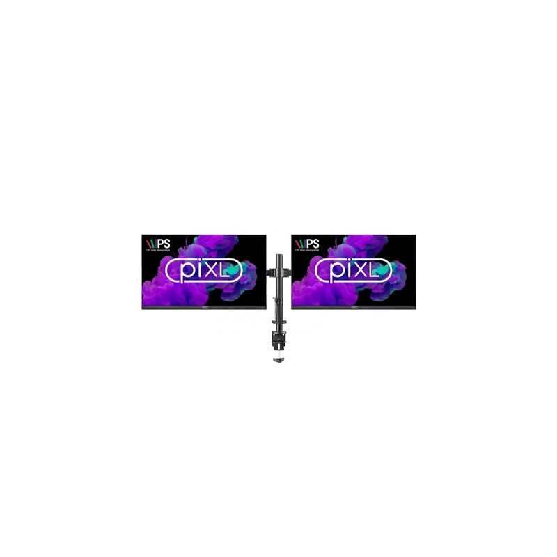 2 X piXL 23" IPS Full HD Frameless Monitors with FREE piXL Double Monitor Arm Bundle