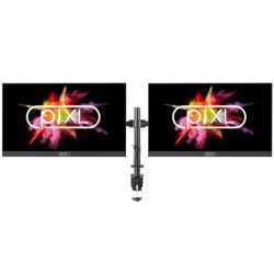2 X piXL 24" Full HD Frameless Monitors with FREE piXL Double Monitor Arm Bundle