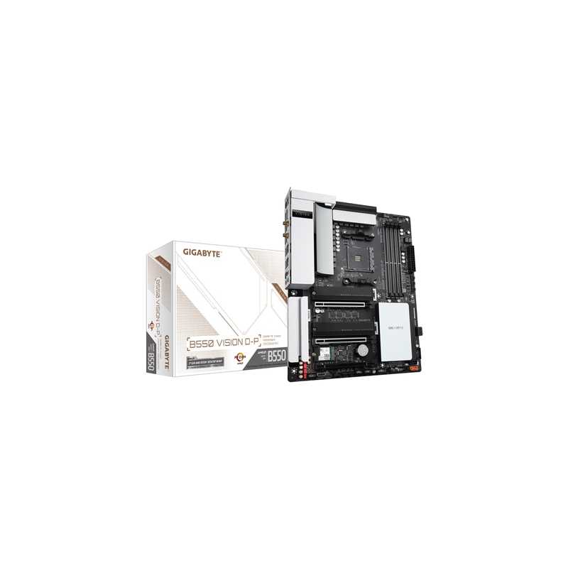 Gigabyte B550 VISION D-P AMD Socket AM4 ATX DisplayPort/HDMI Dual 2.5G LAN M.2 USB 3.2 Type-C Wi-Fi 6 Creator Motherboard