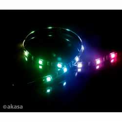 Akasa Vegas MB RGB LED Light Strip, 50cm, 12V, Molex 4 Pin, Magnetic Backing, Aura Sync Compatible