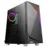 Antec NX300 ATX Gaming Case with Window, No PSU, Tempered Glass, ARGB Rear Fan & Front ARGB LED Strip, LED Control Button, Black