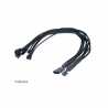 Akasa AK-CBFA03-45 FLEXA FP5 4-Pin Molex to 5 x 4-Pin PWM Fan (5 x M (1 with RPM Feedback for Motherboard)) 0.45m Black Retail P