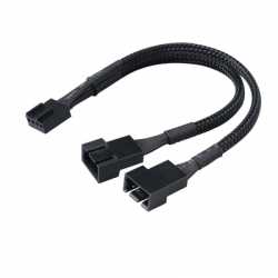 Akasa PWM Fan Splitter Cable, 2 PWM Fans from Single PWM Header, 15cm