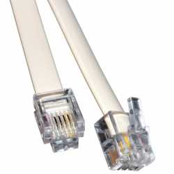 RJ11 (M) to RJ11 (M) 20m White OEM Cable