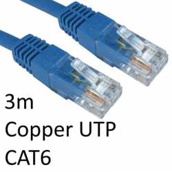 RJ45 (M) to RJ45 (M) CAT6 3m Blue OEM Moulded Boot Copper UTP Network Cable