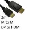 DisplayPort (M) to HDMI (M) 2m Black OEM Display Cable