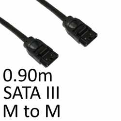 Locking SATA III (M) to Locking SATA III (M) 0.90m Black OEM Internal Data Cable