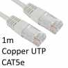 RJ45 (M) to RJ45 (M) CAT5e 1m White OEM Moulded Boot Copper UTP Network Cable