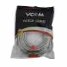 VCOM RJ45 (M) to RJ45 (M) CAT5e 3m Grey Retail Packaged Moulded Network Cable