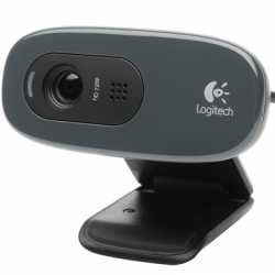 Logitech C270 Webcam, 3.0MP, HD 720p, Mic, HD Video Calling, Auto light correction