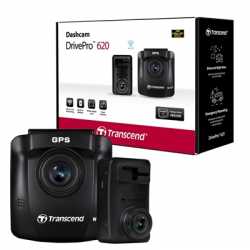 Transcend DrivePro 620 Full HD 1080P Dual Dashcam With Built-in Wi-Fi and GPS Includes Mounts