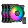 Cooler Master MasterFan MF120 Halo Addressable RGB 3 Fan Pack with ARGB Controller