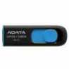 ADATA 128GB USB 3.0 Memory Pen, UV128, Retractable, Capless, Black & Blue