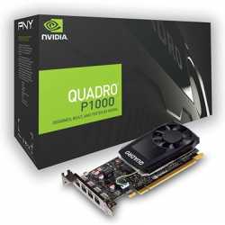 PNY Quadro P1000 Professional Graphics Card, 4GB DDR5, 4 miniDP 1.2 (1 x DVI & 4 x DP adapters), Low Profile (Bracket Included)