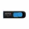 ADATA 32GB USB 3.0 Memory Pen, UV128, Retractable, Capless, Black & Blue