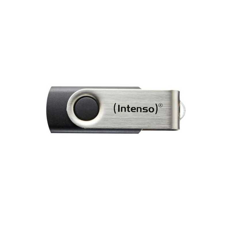 Intenso 16GB USB 2.0 Memory Pen, Basic Line, Black & Silver