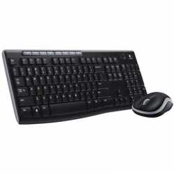 Logitech MK270 Wireless Keyboard and Mouse Desktop Kit, USB, Spill Resistant