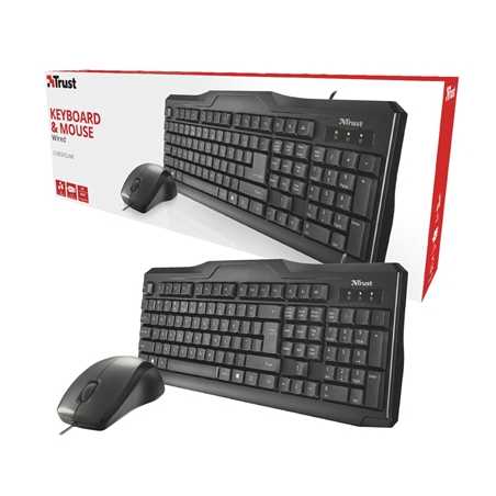 Trust ClassicLine Tastiera IT Full Size – Resistente Agli Spruzzi, USB, Plug & Play
