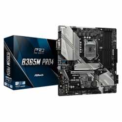 Asrock B365M PRO4, Intel B365, 1151, Micro ATX, 4 DDR4, CrossFire, VGA, DVI, HDMI, M.2, RGB Lighting